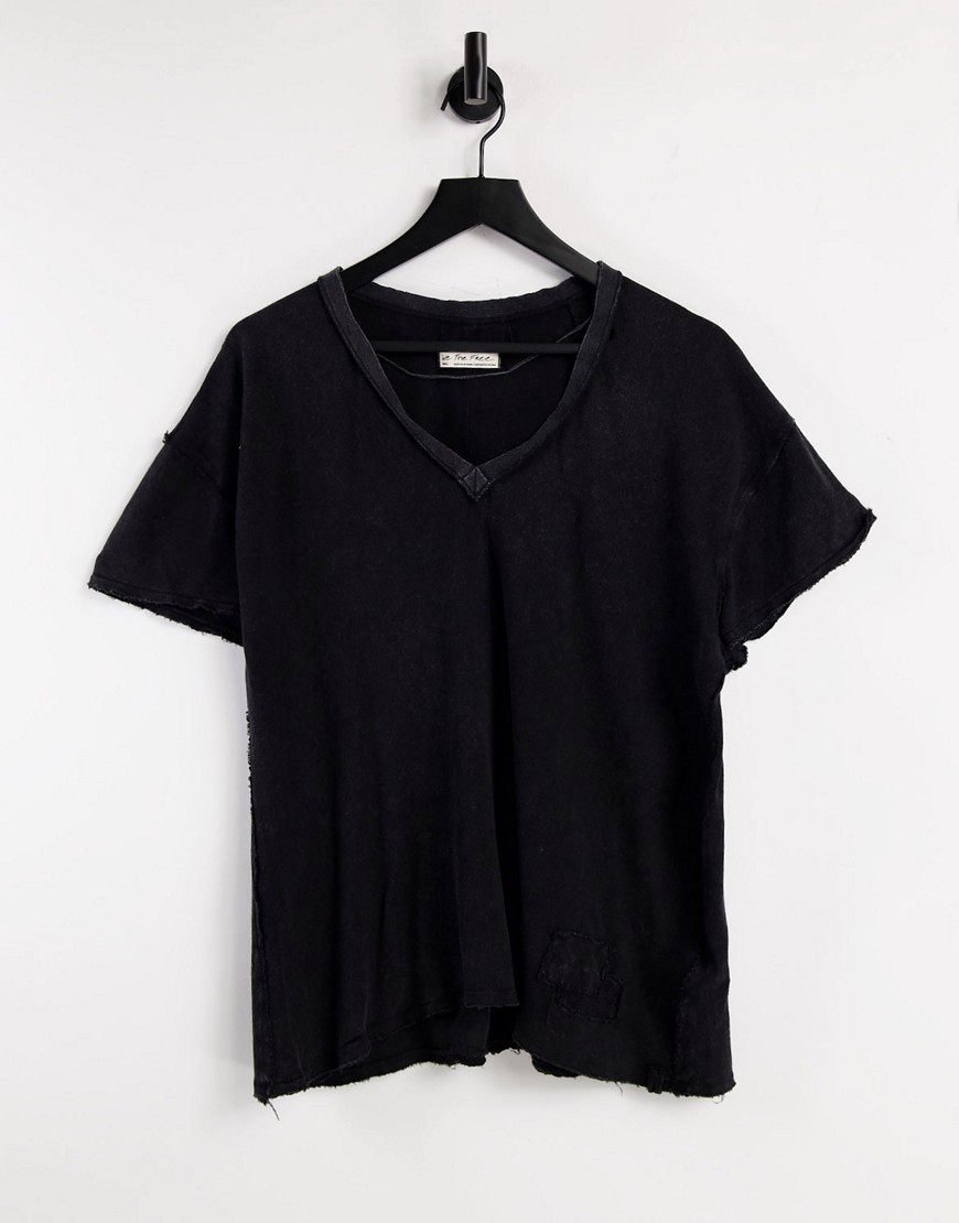 We The Free by Free People joni relaxed T-shirt-Black