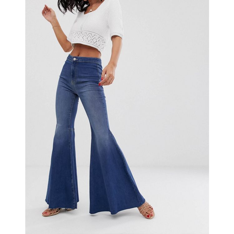 Free People Just Float On Flare Jeans in Indigo