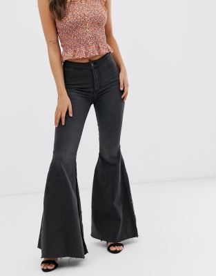 free people black flare jeans