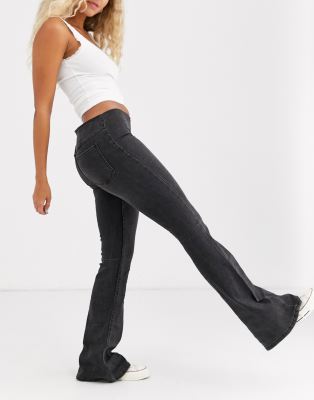 free people black flare jeans