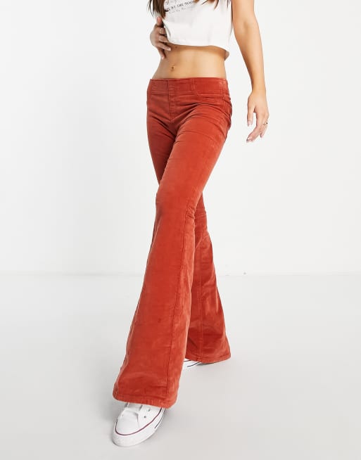 Rust store flare pants