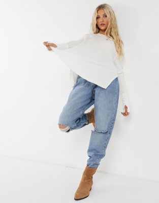 long sleeve white thermal top