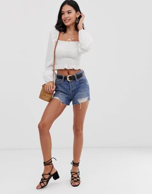 free people sofia denim shorts