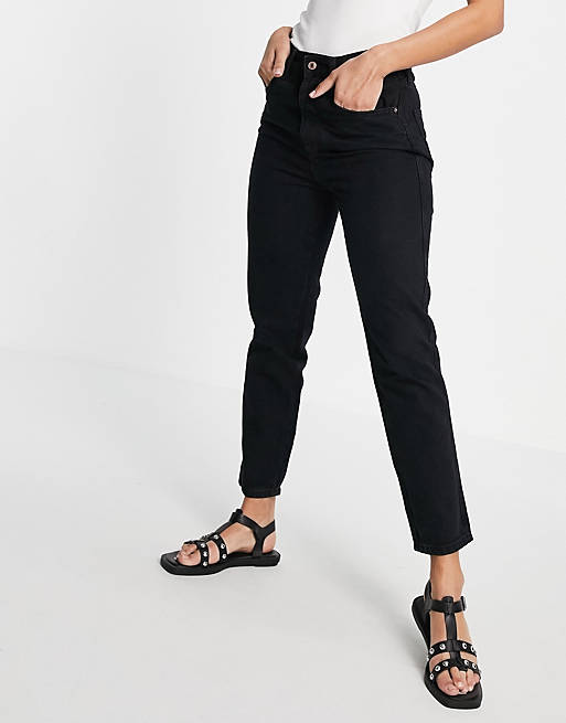 We The Free by Free People stovepipe straight leg jeans in black denim