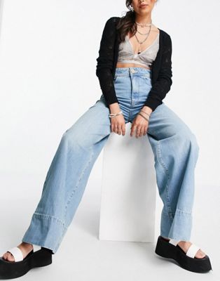 We The Free by Free People talia wide leg jeans in light wash denim