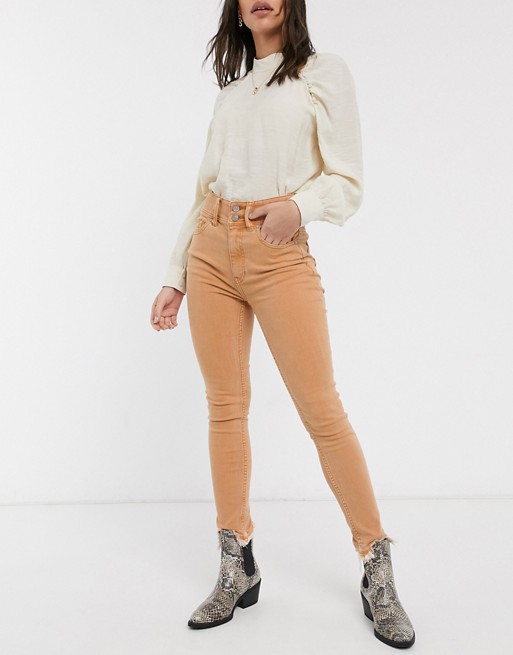 We The Free by Free People Wild child skinny jean in beige