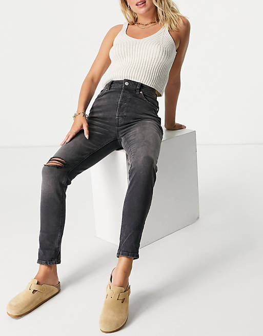 We The Free by Free People zuri mom jean in washed black