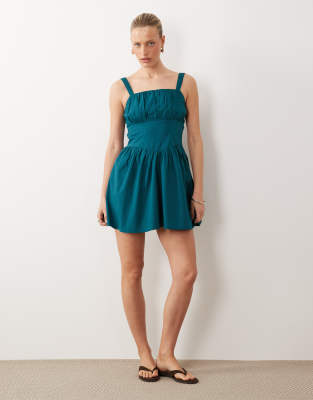 Wednesday's Girl Wednesdays Gil Mini Tea Dress In Blue