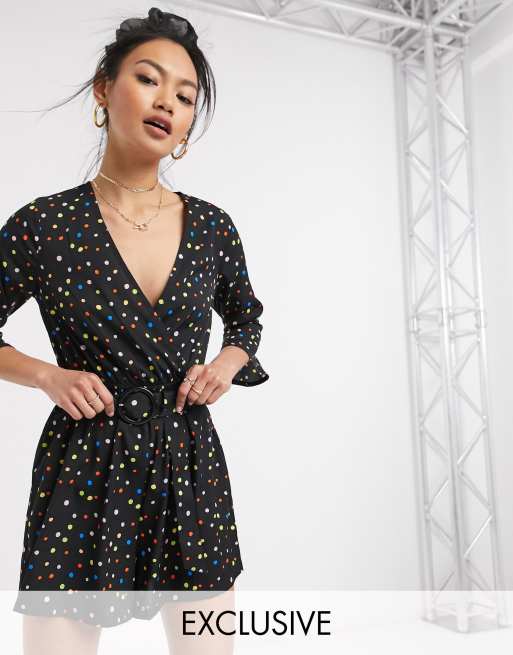 Asos polka dot store playsuit