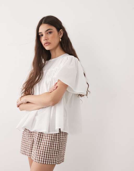 Wednesday's Girl - Blouse fluide - Blanc, 2 de 4