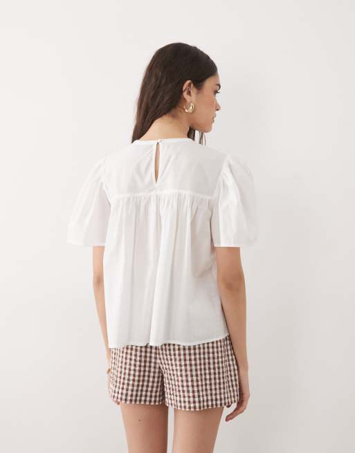 Wednesday's Girl - Blouse fluide - Blanc, 3 de 4