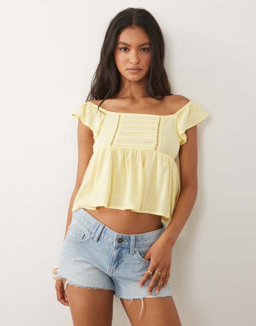 Wednesdays Girl - Blouse fluide - Jaune, 3 de 4