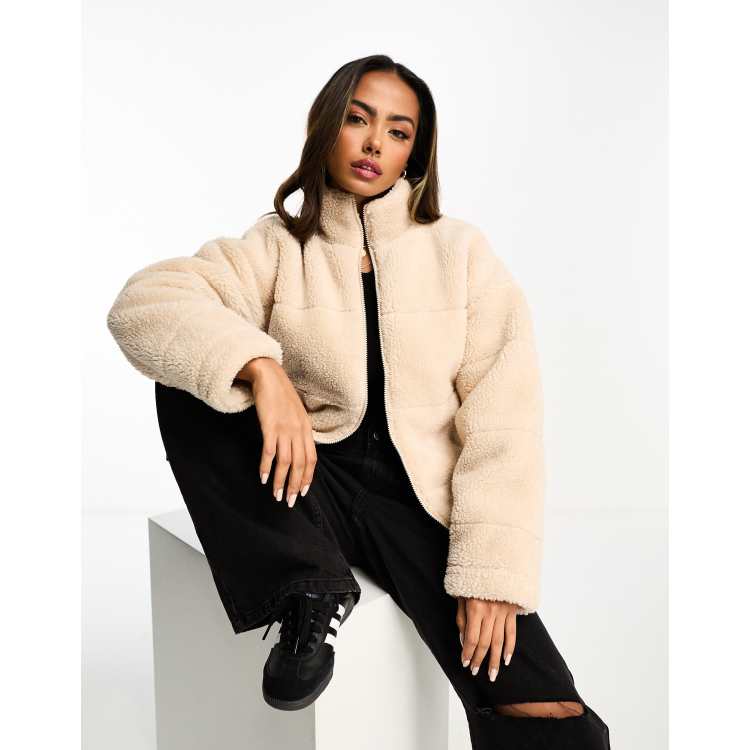 Funnel neck puffer jacket forever 21 sale