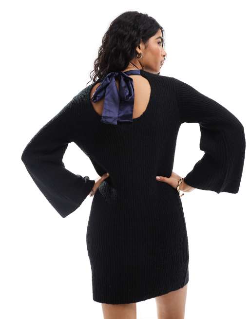 girl black sweater dress Brigitte Brianna Black Tie Event Dress main image 1