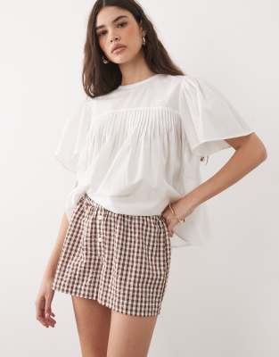 Wednesday's Girl Button Detailing Shorts In Brown