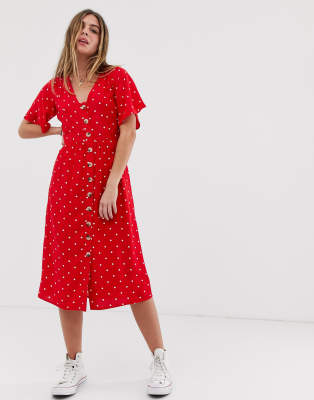 midi dress button down