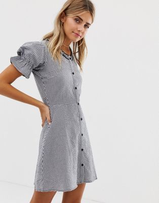 skater dress with button front