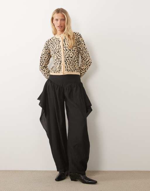 Wednesdays Girl button up cardigan in leopard print, 4 of 4