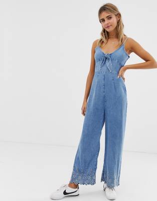 girls denim boiler suit