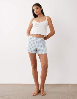 Wednesday's Girl Wednesdays Girl Cami Top And Shorts Pajama Set In Blue
