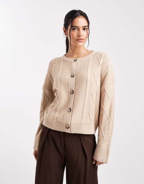 Wednesdays Girl cardigan in oatmeal - view 1