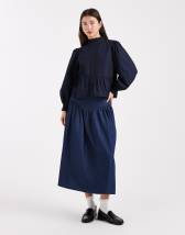 New Look pleated full midi skirt in black