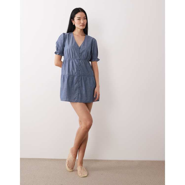 princess polly baby blue dress Summer Women Chinese Fashion Hanfu Blue Dress main image 0