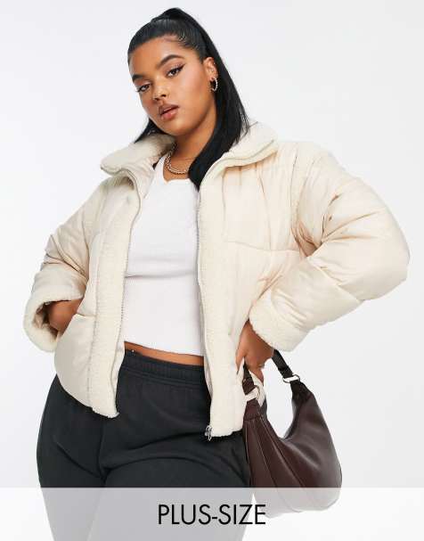 Abercrombie & Fitch ultra mini puffer jacket with hood in greige