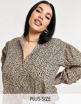 Chemises et blouses Wednesday's Girl Curve - Chemise décontractée à motif dalmatien