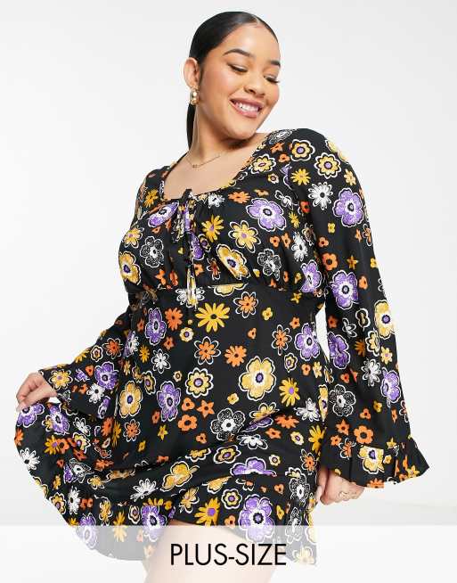 Fit flare shop plus size dress