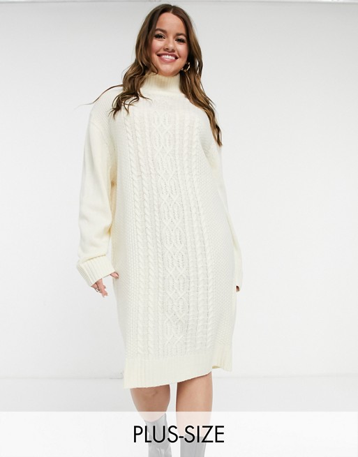 Wednesday's Girl Curve jumper dress in chunky knit
