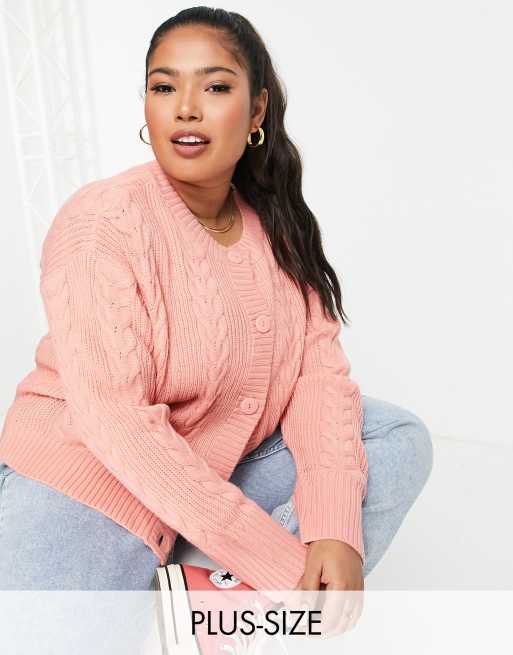 Wednesday's Girl Curve – Kardigan ze ściegiem w stylu vintage