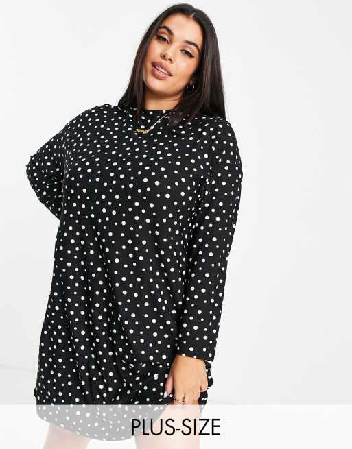 Black and white cheap polka dot dress asos