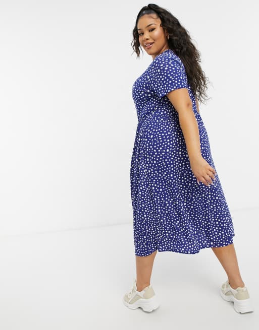 Wednesday's girl midi dress 2024 in smudge spot print