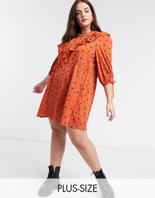 Topshop spot 2025 trim smock dress