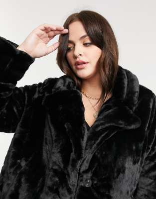 fur oversized coat