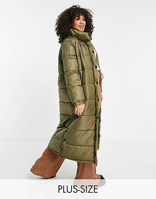Wednesday's Girl Curve oversized longline padded jacket