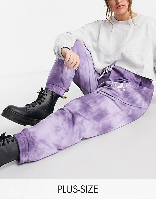 Wednesday's Girl Curve relaxed joggers with celestial print co-ord