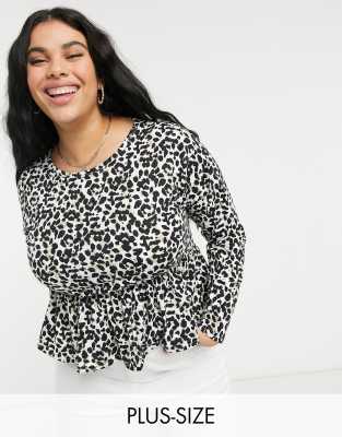 leopard smock top