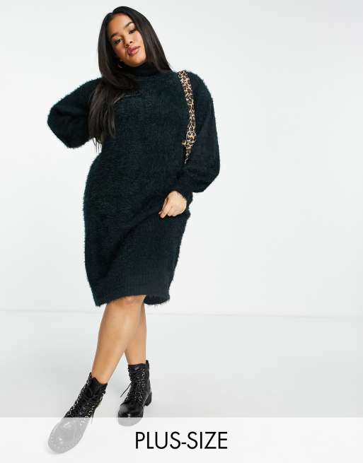 Wednesday's Girl Curve - Robe pull mi-longue en maille épaisse