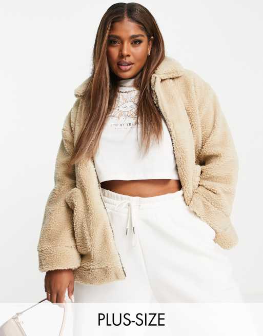 Asos curve teddy on sale coat