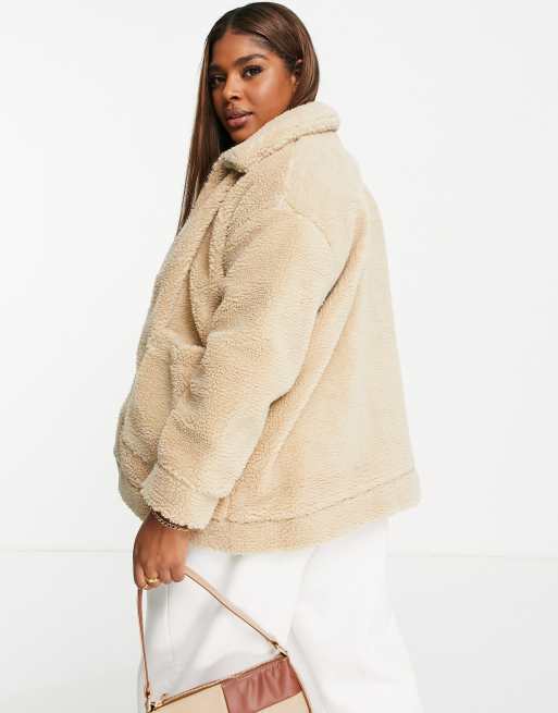 Asos curve hot sale teddy coat