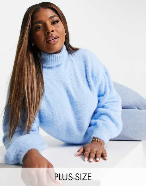 Wednesday's Girl Curve ultimate relaxed sweater with high neck