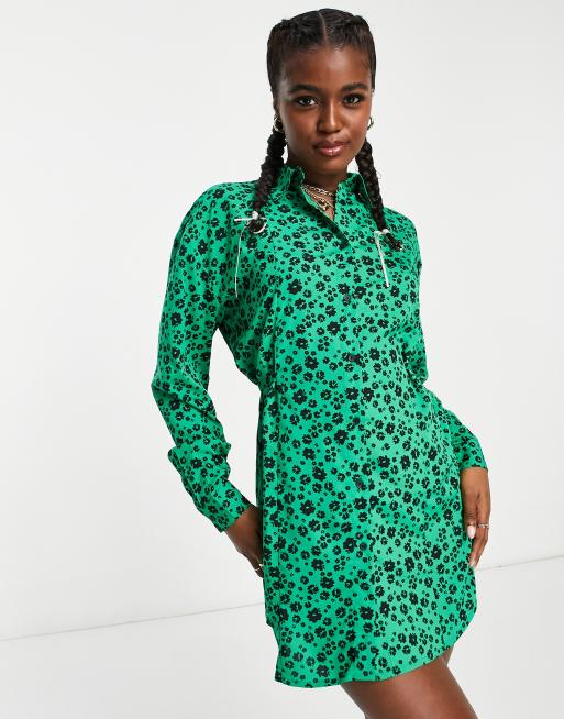 Ditsy leopard outlet shirt dress