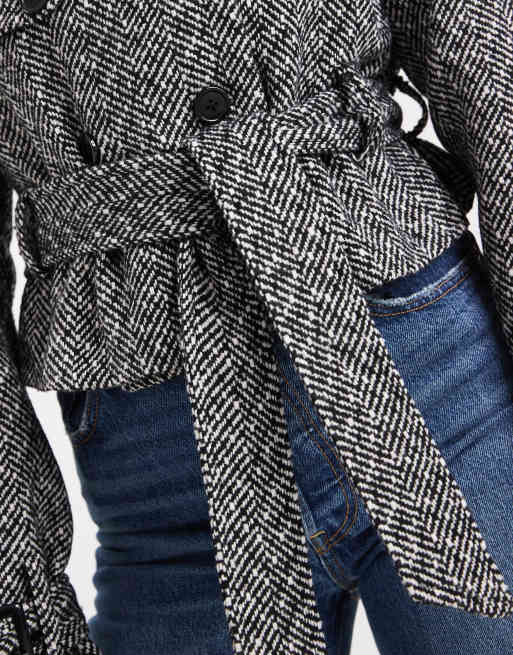 Wednesday's Girl double breasted herringbone cropped jacket, 2 of 4