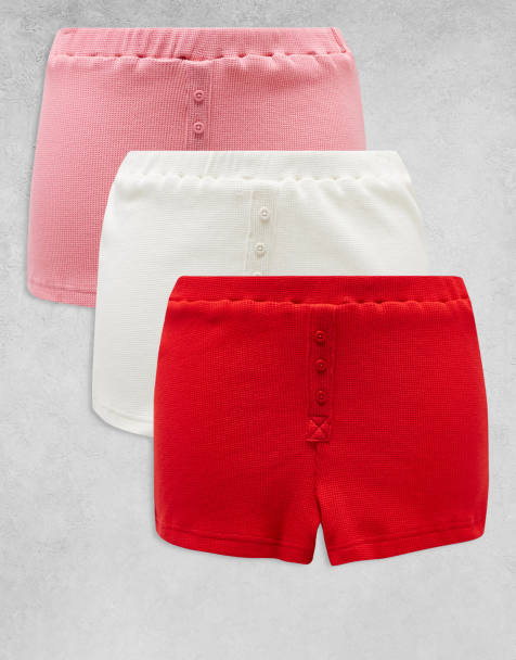 Wednesday's Girl – Flerfärgade, våffelstrukturerade boxershorts i flerpack - view 1