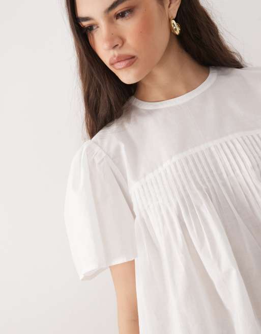 Wednesdays Girl floaty blouse in white, 4 of 4