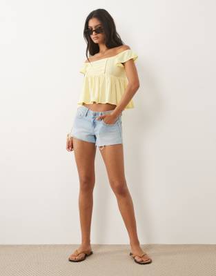 Wednesday's Girl Wednesdays Girl Floaty Blouse In Yellow