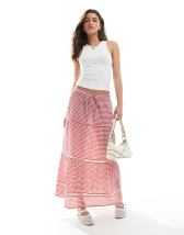 Wednesday's Girl ruffle sleeve midi smock dress in brown