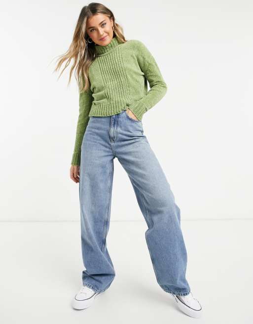 Wednesday's Girl high neck sweater in chenille